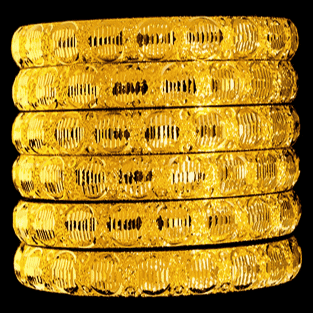 21K Gold Bangle Set, L (21) – 38111